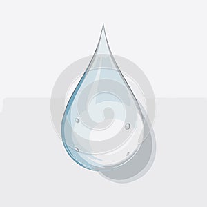 water drop vector flat minimalistic isolated illustration