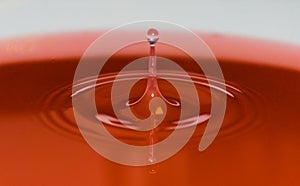 Water droplet captured in high speed