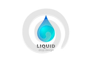 Water Droplet Drop Logo design vector template. Natural Mineral Aqua Drink Oil Liquid Energy Logotype concept icon