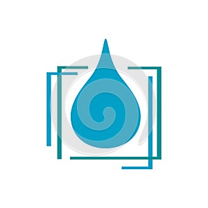 Water droplet Logo design sign icon vector template