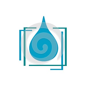 Water droplet Logo design sign icon vector template photo