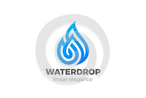 Water Droplet Logo Drop design vector Aqua Drink W