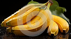 Water Droplets On Bananas: A Vray-style Product Photography