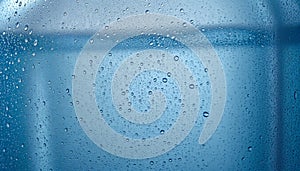 Water Droplets on Blue Surface Abstract Background for Texture