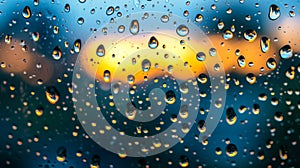 Water droplets cling to