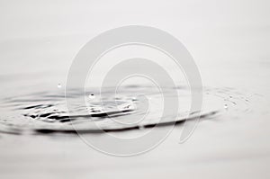 Water Droplets Falling Into A Pond Creating Ripples