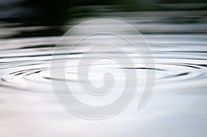 Water Droplets Falling Into A Pond Creating Ripples