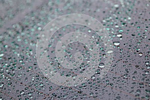 Water droplets on the glass
