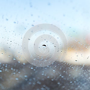 Water Droplets on Glass, Rain on Windshield