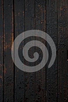 Water droplets on oil treated wooden planks