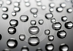 Water Droplets Pattern on Clean White Surface Background