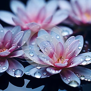 Water Droplets on a Petal's Soft Velvet