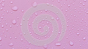 Water droplets on a pink background. For as a background drop on the product