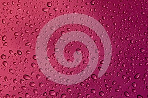 Water droplets on pink stainless stee  Background  wallpaper  patter.