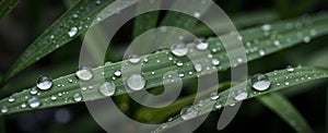 A close-up of water droplets on a blade of grass2