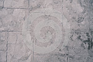 Water droplets on stamp concrete. Stamp concrete texture pattern and background.
