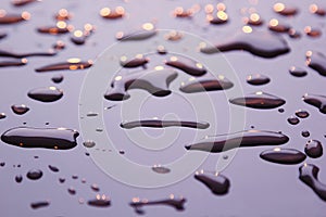 The water droplets at sunset.