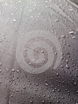 Water droplets in umbrela