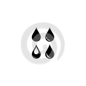 Water droplets vector symbol set.