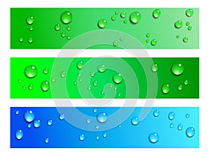 Water Droplets Web Banner Backgrounds