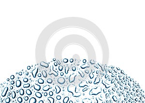 Water drops background, space for text