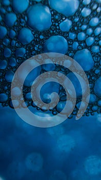 Water drops on blue background