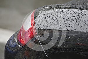 Water drops on car