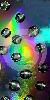 Water drops on CD surface