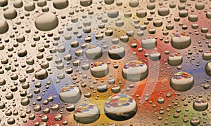 Water Drops with color