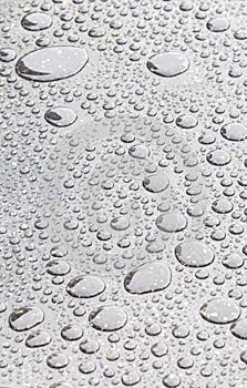 Water drops on concrete floor