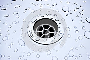 Water Drops Drain Background