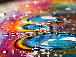 A water drops effect illustration for decoration. AI-Generated photo