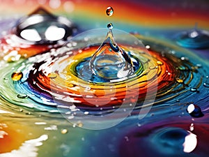 A water drops effect illustration for decoration. AI-Generated photo