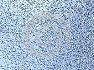 Water drops evenly on a smooth surface