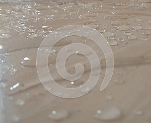 Water drops on the floor