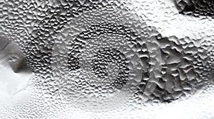 Water Drops On Foil Grey White Background, Texture colorful water drop. Abstract detail of moisture condensation problems, hot