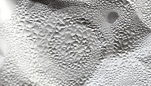 Water Drops On Foil Grey White Background, Texture colorful water drop. Abstract detail of moisture condensation problems, hot