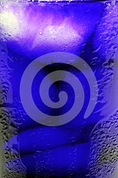 Water drops and frost on mocktail glass