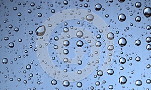 Water drops on glass, abstract background or texture.