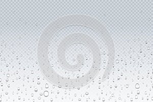 Agua gotas sobre el vaso. la lluvia gotas sobre el transparente vapor condensación patrón vaso. Agua gotas 