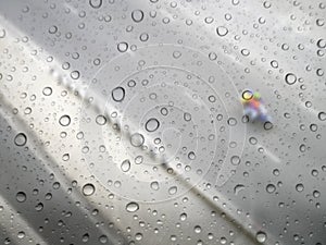 water drops on glass surface as background