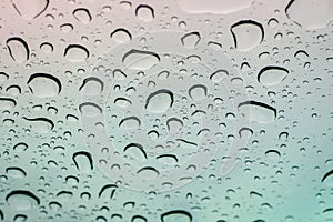 Water drops on glass windows