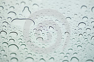 Water drops on glass windows