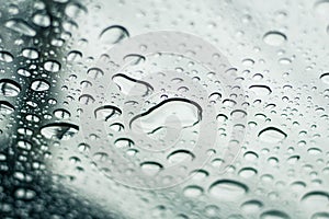 Water drops on glass windows