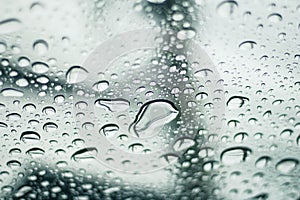 Water drops on glass windows