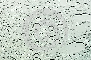 Water drops on glass windows