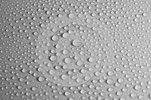 water drops gray color texture background close-up.