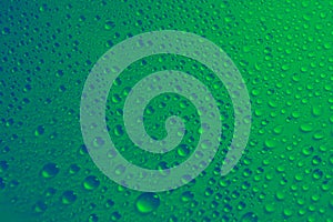 Water drops green background texture