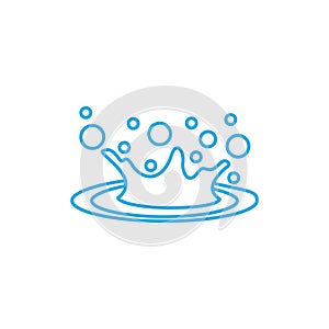 Water drops icon vector. Water illustration sign. Spray symbol. Ocean logo. Sea mark.