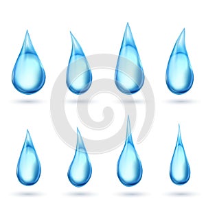 Water drops isolated